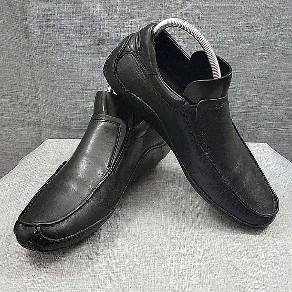 Cole Haan NikeAir Black leather slip-on driving loafer's Moccasins  men's 10.5